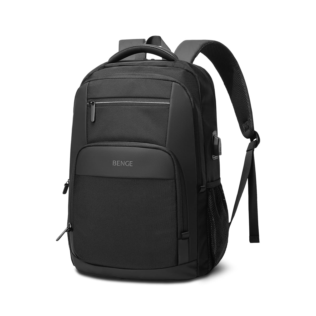 BENGE Unisex 30L Backpack 15.6 inch Laptop Compartment Fully Featured functional Interior Formal Backpack With Smart USB Port For Office Daily Use, Versatile, Water Resistant (Black) (B0D63MM1ZF) Amazon Price History, Amazon Price Tracker