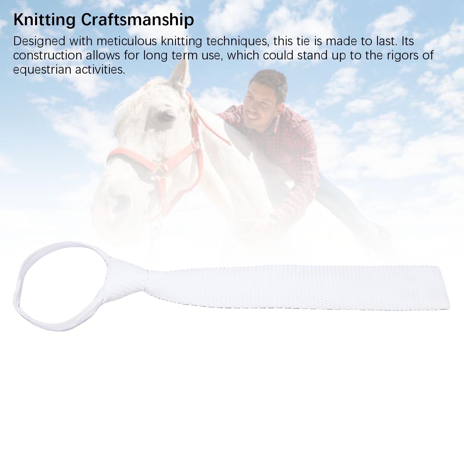 Cravate d'équitation Cravate équestre, d'équitation pour Hommes et Femmes, Douce et Confortable en Fil de Polyester, Idéale pour les Compétitions de Saut 'obstacles