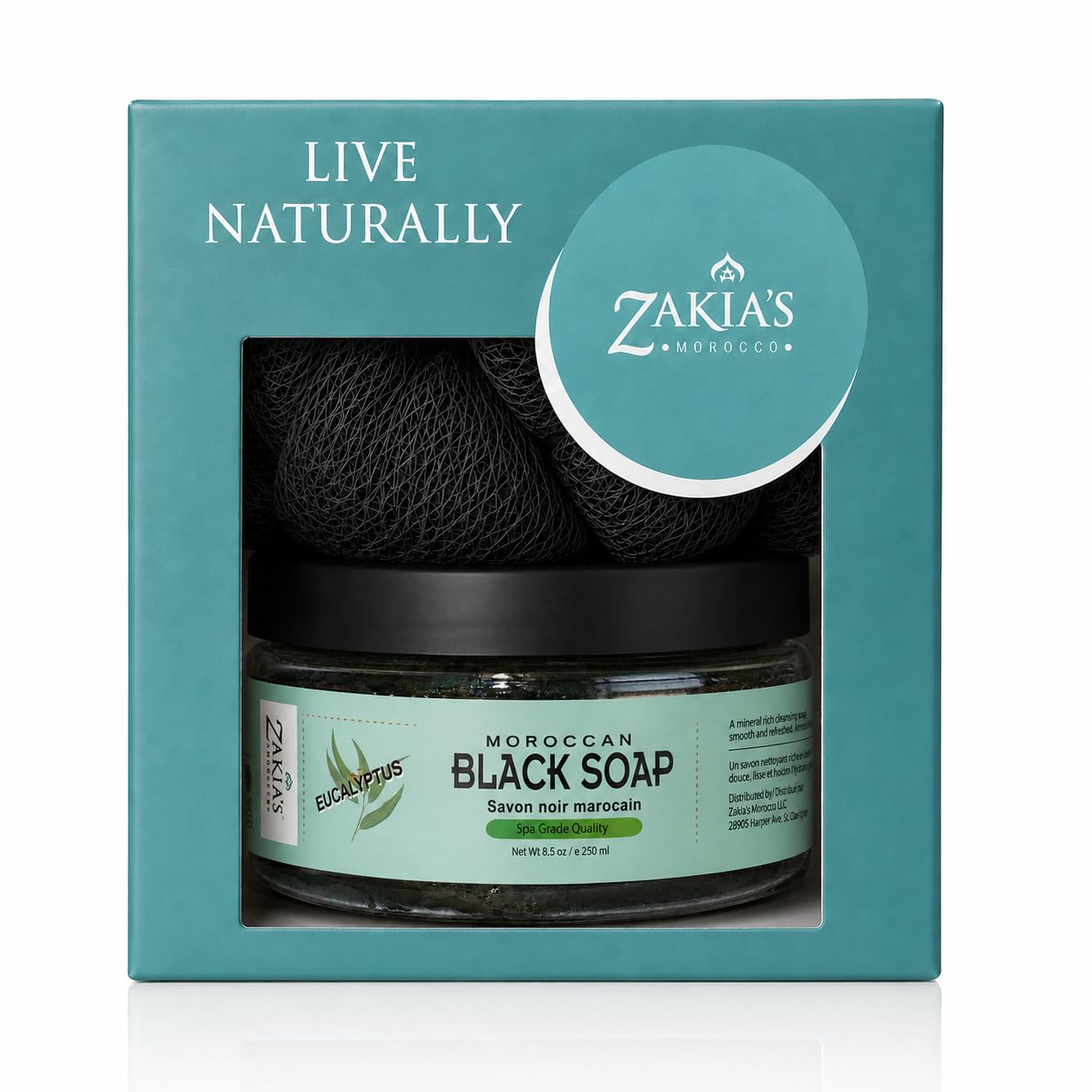 Amazon.com : 8 oz Moroccan Black Soap - Envigorating Eucalyptus