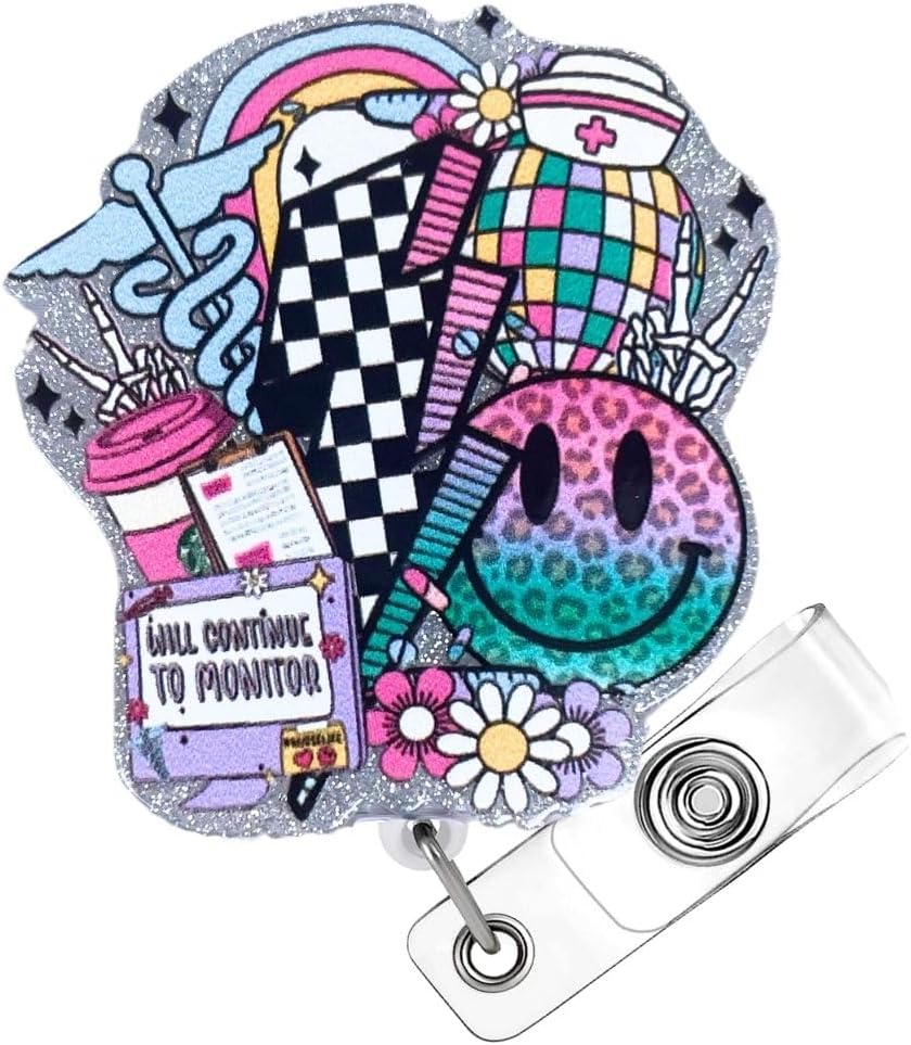 amazon-personalized-glitter-badge-reel-retractable-nurse-badge