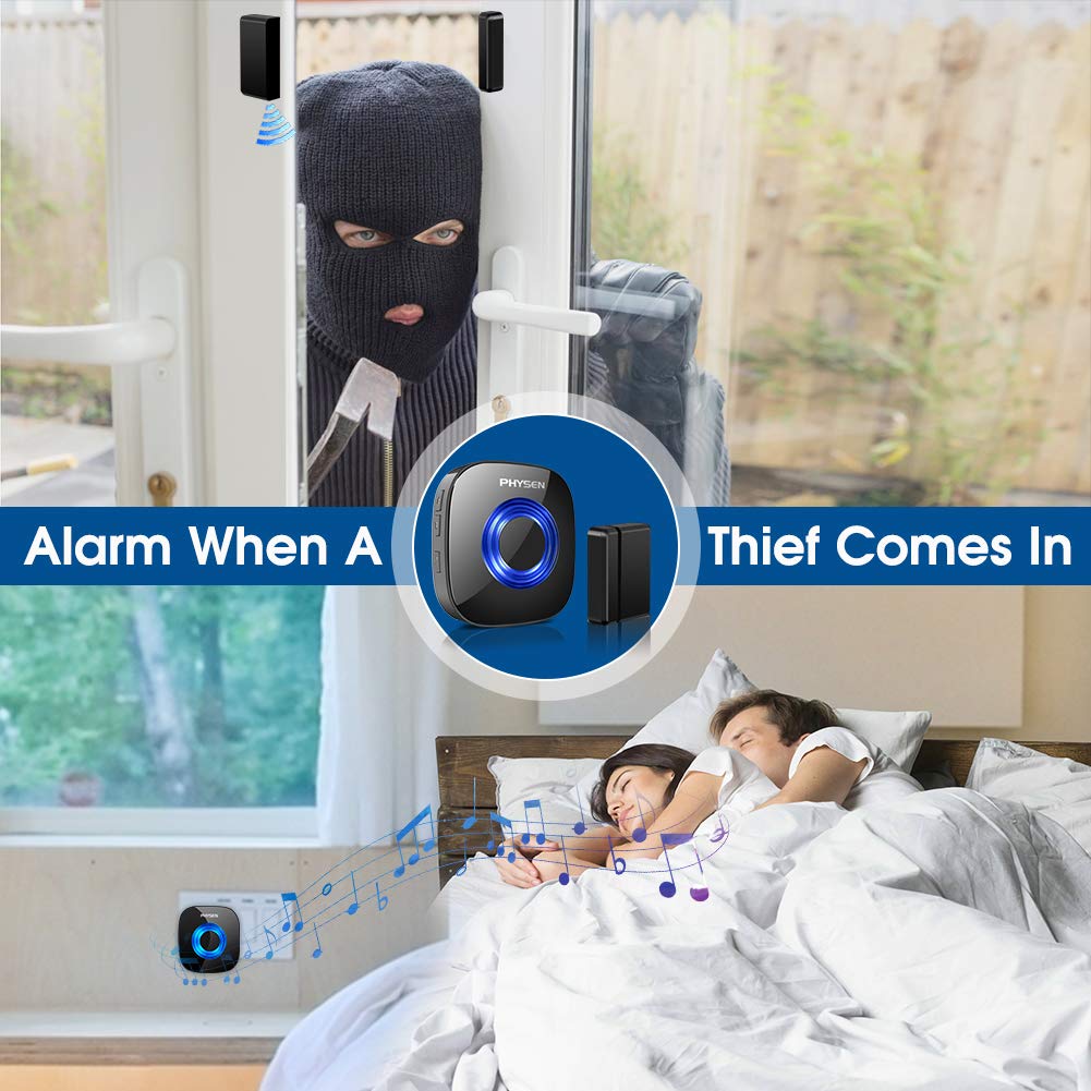 Buy Wireless Door Chime, PHYSEN Door Open Sensor Doorbell for Business