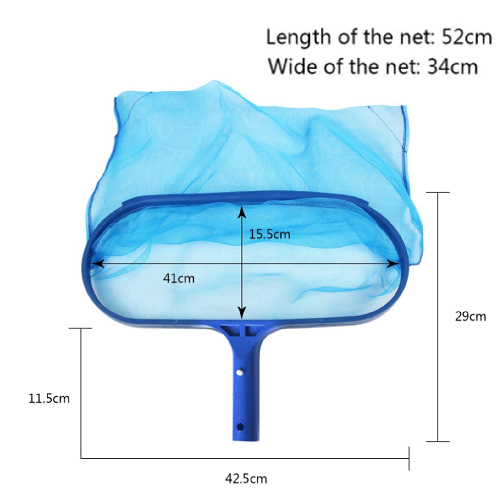 Kit per Piscina Asta per Retino, Retina Raccogli Foglie Pool Mesh Net Net Cleaning Tool, con Asta Lunga 122cm Asta Telescopica