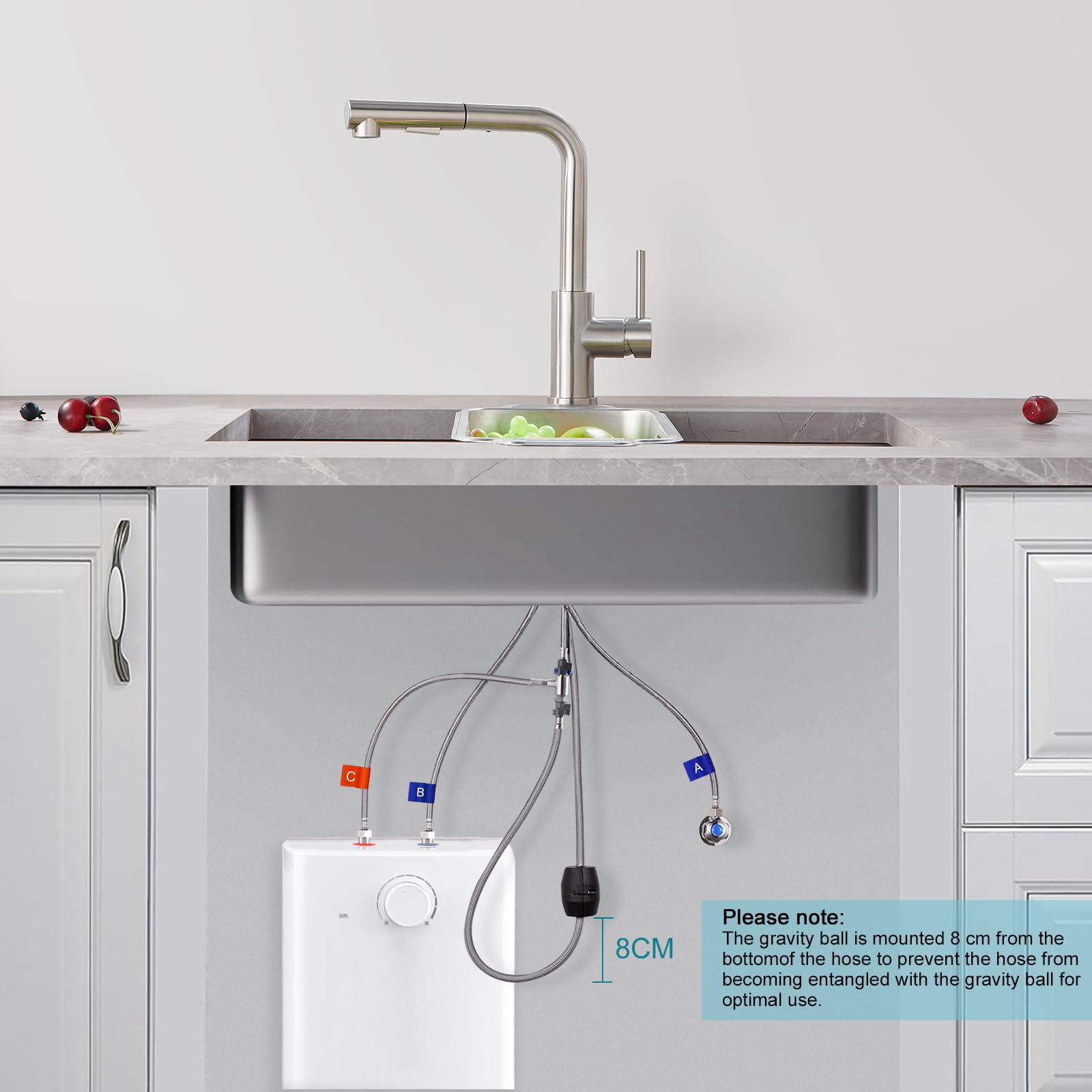 Grifo de cocina de baja presión extensible