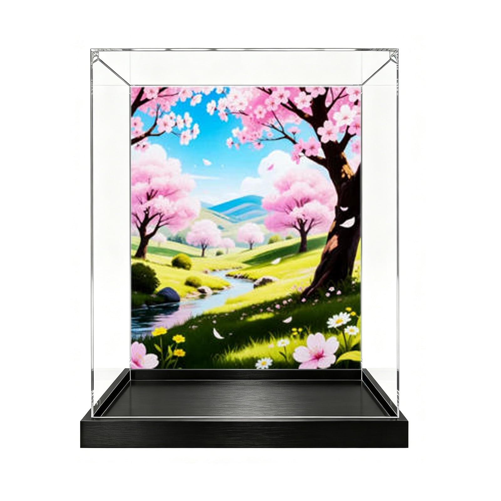 Acrylic Display Case Compatible with Lego 43306 Model, Dustproof Transparent Storage Box, Compatible with Model 43306 (Model Not Included) (Background)