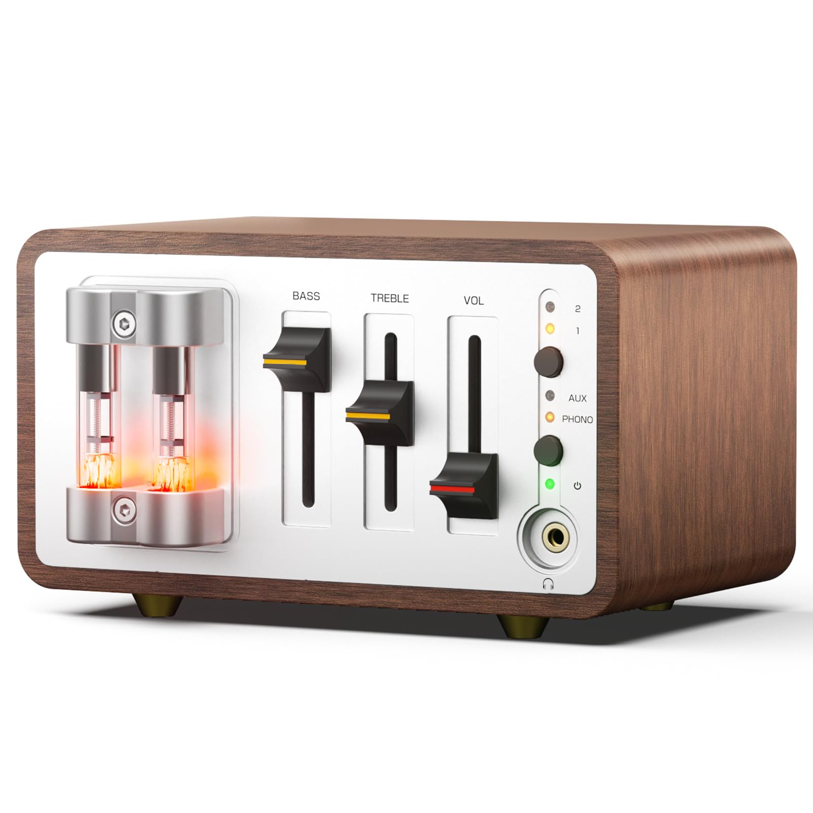 Douk Audio Tubi Phono preamplificatore MM/MC per giradischi, preamplificatore audio mini retrò per cuffie