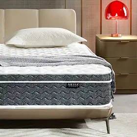 Colchão completo híbrido de 30,5 cm - espuma viscoelástica e molas espirais de bolso individual | alívio de pressão | isolamento de movimento, suporte de borda | certificado CertiPUR-US | firma