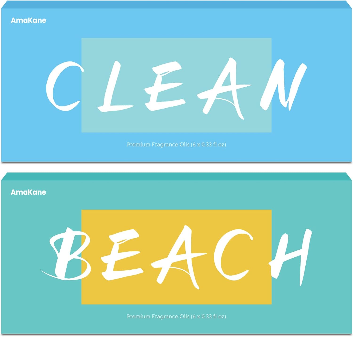 Clean & Beach Fragrance Oils, AmaKane Fragrance Oil for Candle Making, Soap Making Scents, Aromatherapy Essential Oils, Diffuser Oils Scents