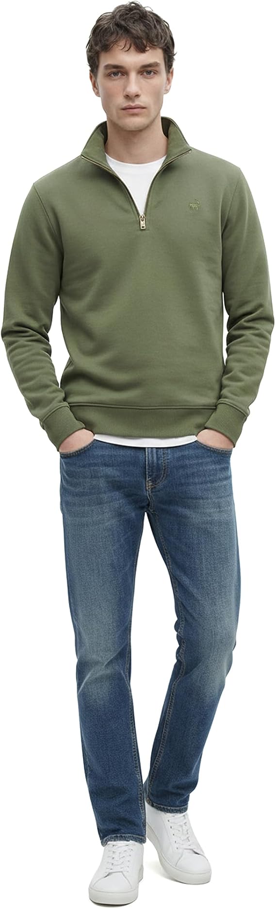 Anthony Jackson Premium Erkek Yakası Fermuarlı Sweatshirt Emilio