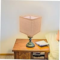 Vista 5 de DOITOOL Pantalla cuadrada de tela de repuesto elegante accesorio para lámparas de mesa, fácil de instalar, se adapta a bombillas para dormitorio