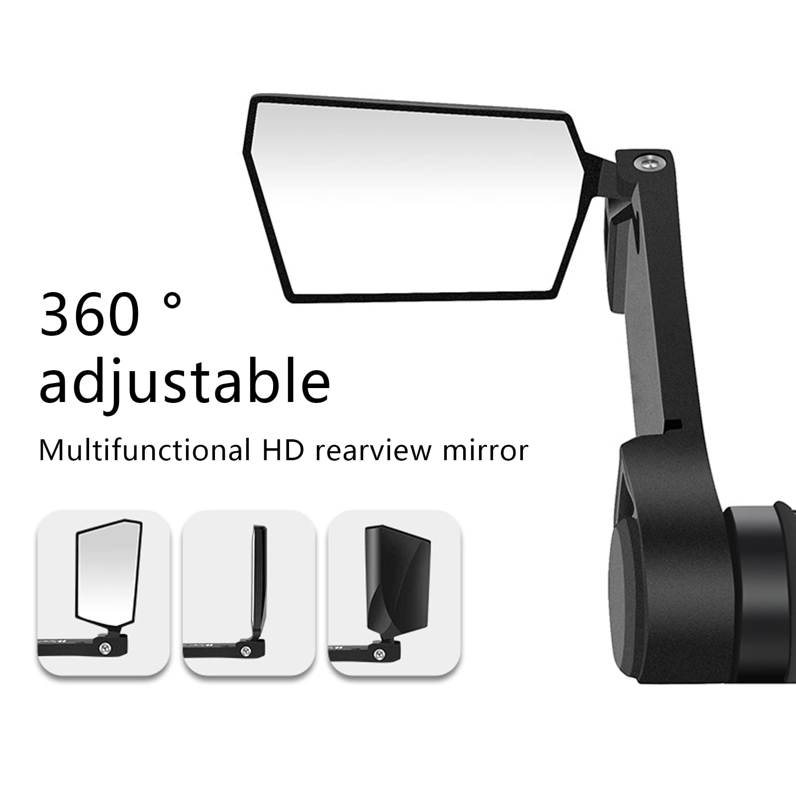 Specchietto Retrovisore Pieghevole Per Bicicletta – Regolabile 360°, HD, Resistente Agli Urti, Per Manubrio Di E-bike E MTB - 2