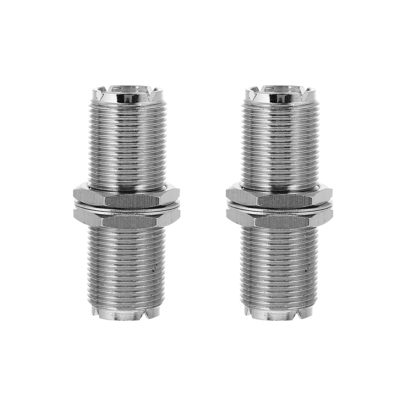 Adaptador UHF hembra estable y duradero con doble conector SO239 para extensión 8