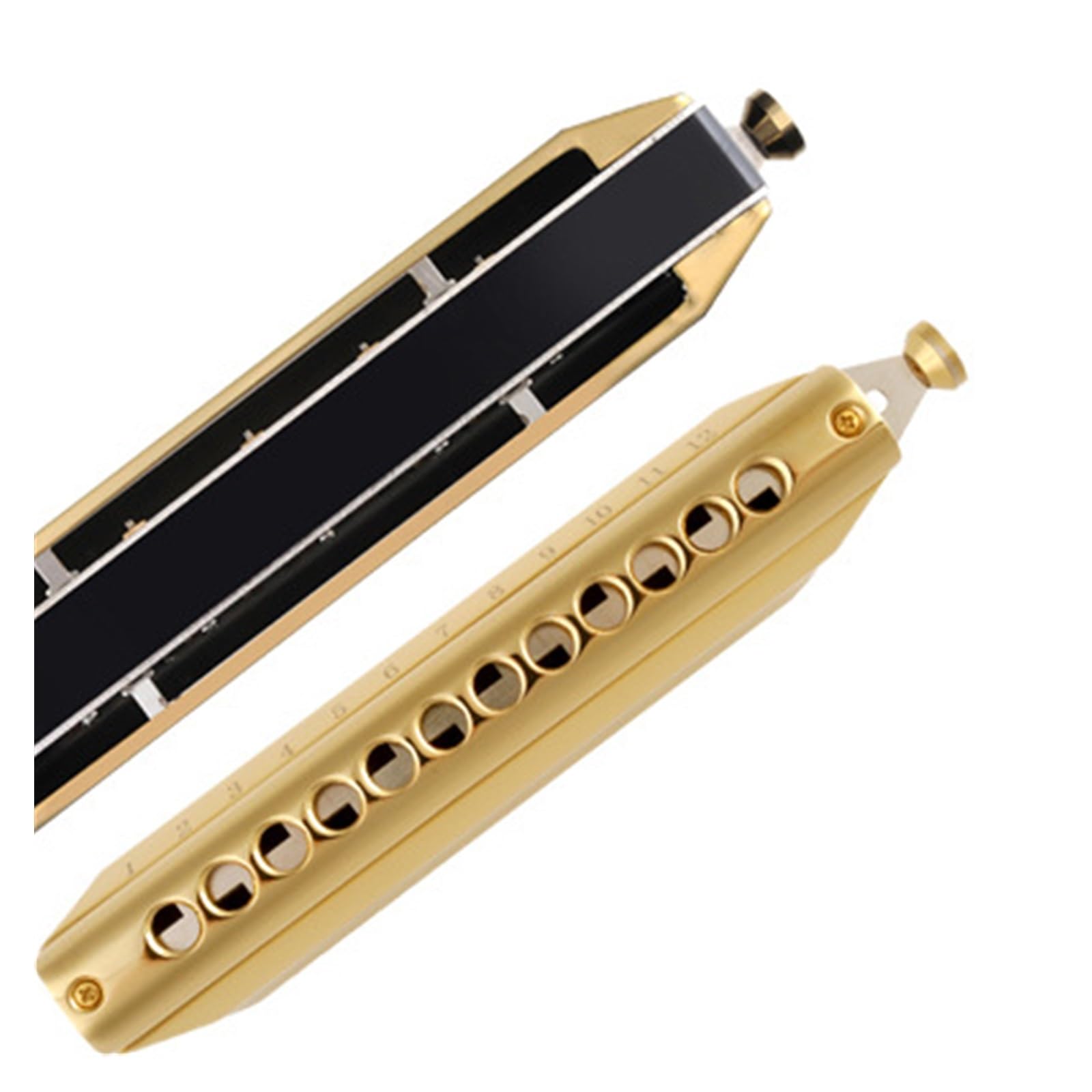 Mundharmonikas 12 Loch 48 Goldton Chromatische Mundharmonika Musikinstrument Chromatische Mundharmonika