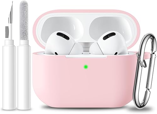 Funda para Airpods Pro 2 con kit de limpieza, funda protectora completa de silicona suave para AirPods Pro para mujeres y hombres, compatible con