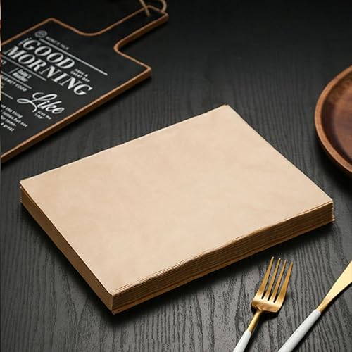 Miniatura 2 de Paquete de 200 hojas de papel pergamino sin blanquear, 9 x 13 pulgadas, hojas antiadherentes precortadas para cocinar, asar a la parrilla, freidora