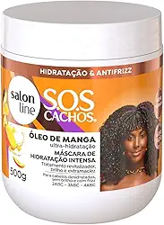 Salon Line, Máscara Capilar, SOS Cachos, Óleo de Manga, Hidratação Intensa - Cabelos Ondulados, Cacheados e Crespos, 500 g