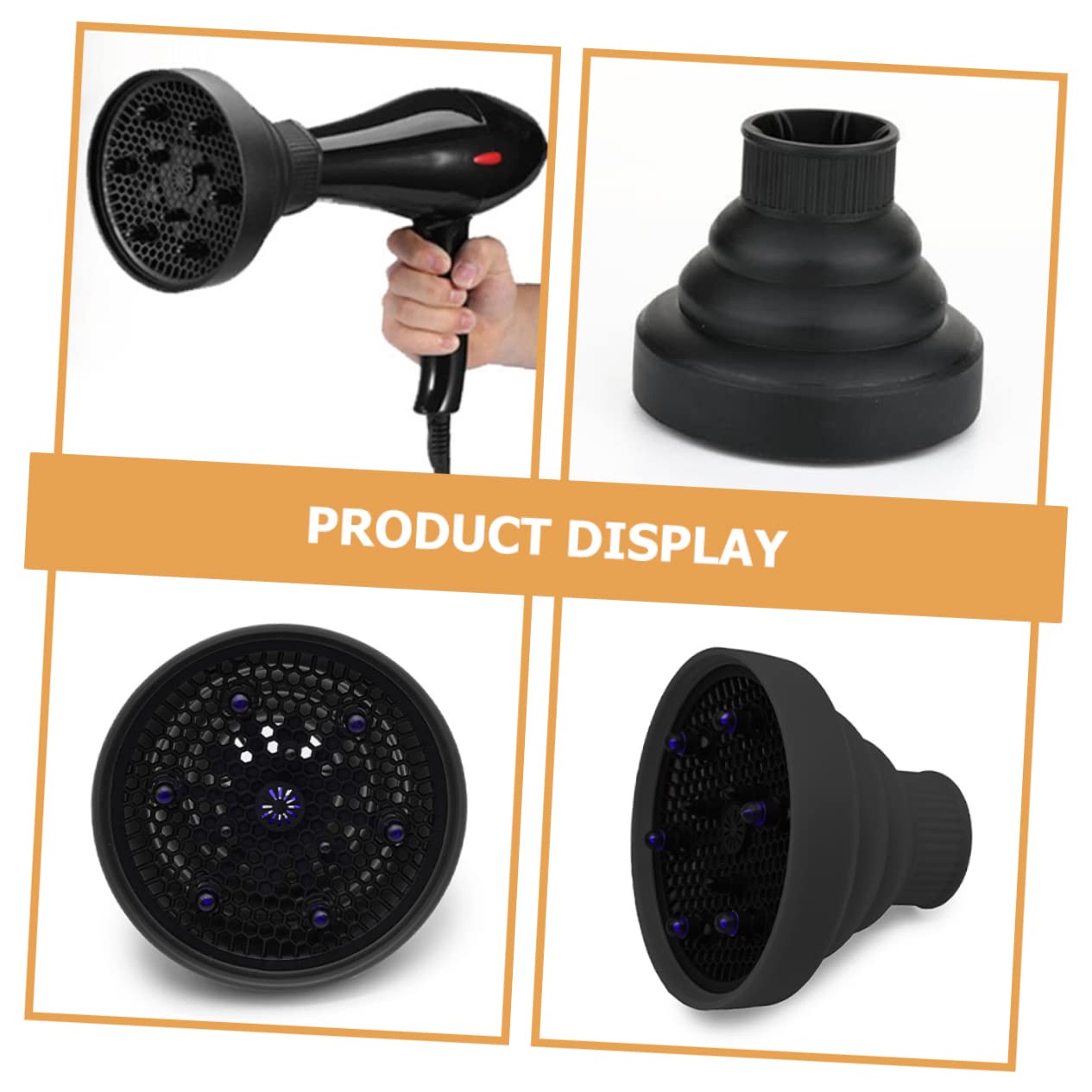 NOLITOY Hair Dryer Silicone Windshield Diffuser Cover for Blow Dryer Heat Damage Prevention Curly Hair Care Home Salon