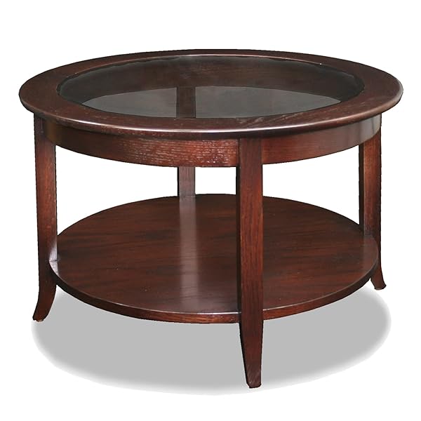 Chocolate Oak Table with Glass Top