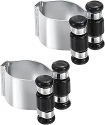 Clipes de metal para tacos de piscina, pacote com 2 clipes de taco de bilhar, suporte de suporte de parede para suporte de tacos, prateado