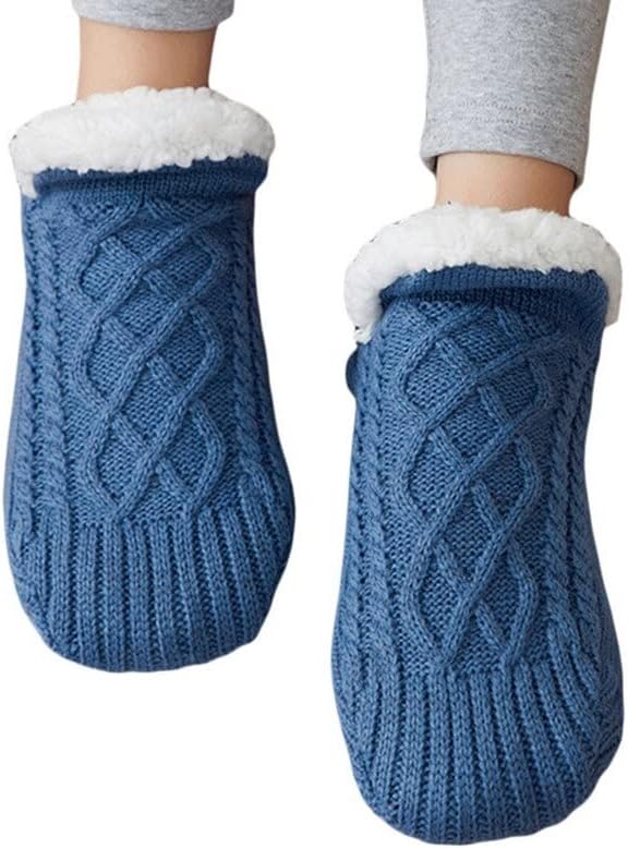 Winter Thick Warm Floor Socks 2022 Solid Color Home AntiGeAOGATOitSlip Slipper Socks for Women Girls (Color : 1, Size : 26cm)