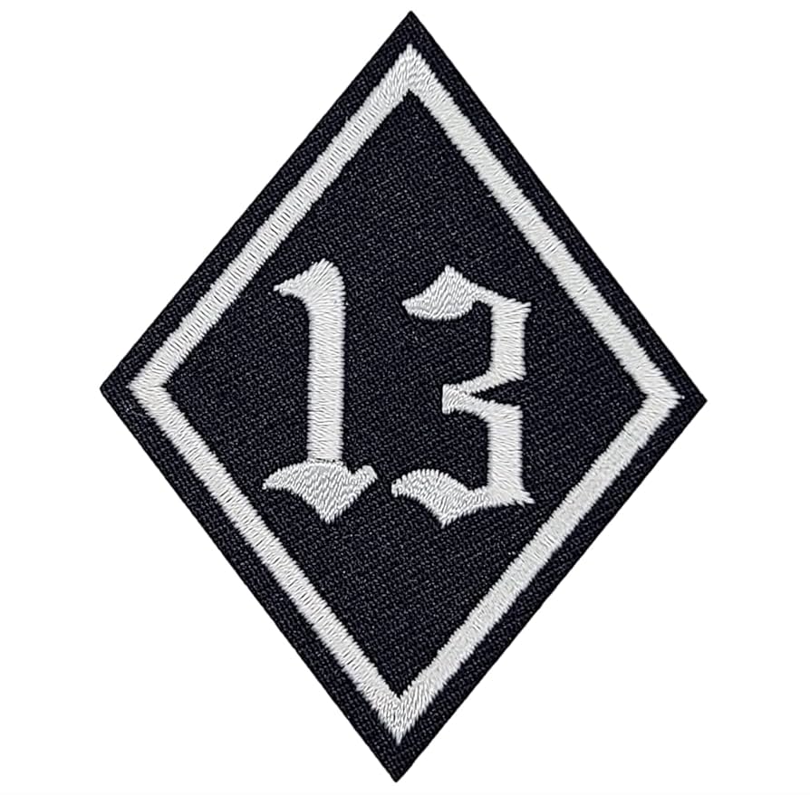 Amazon.com: Diamond Lucky Number 13 Patch - 2 x 3 inch Iron