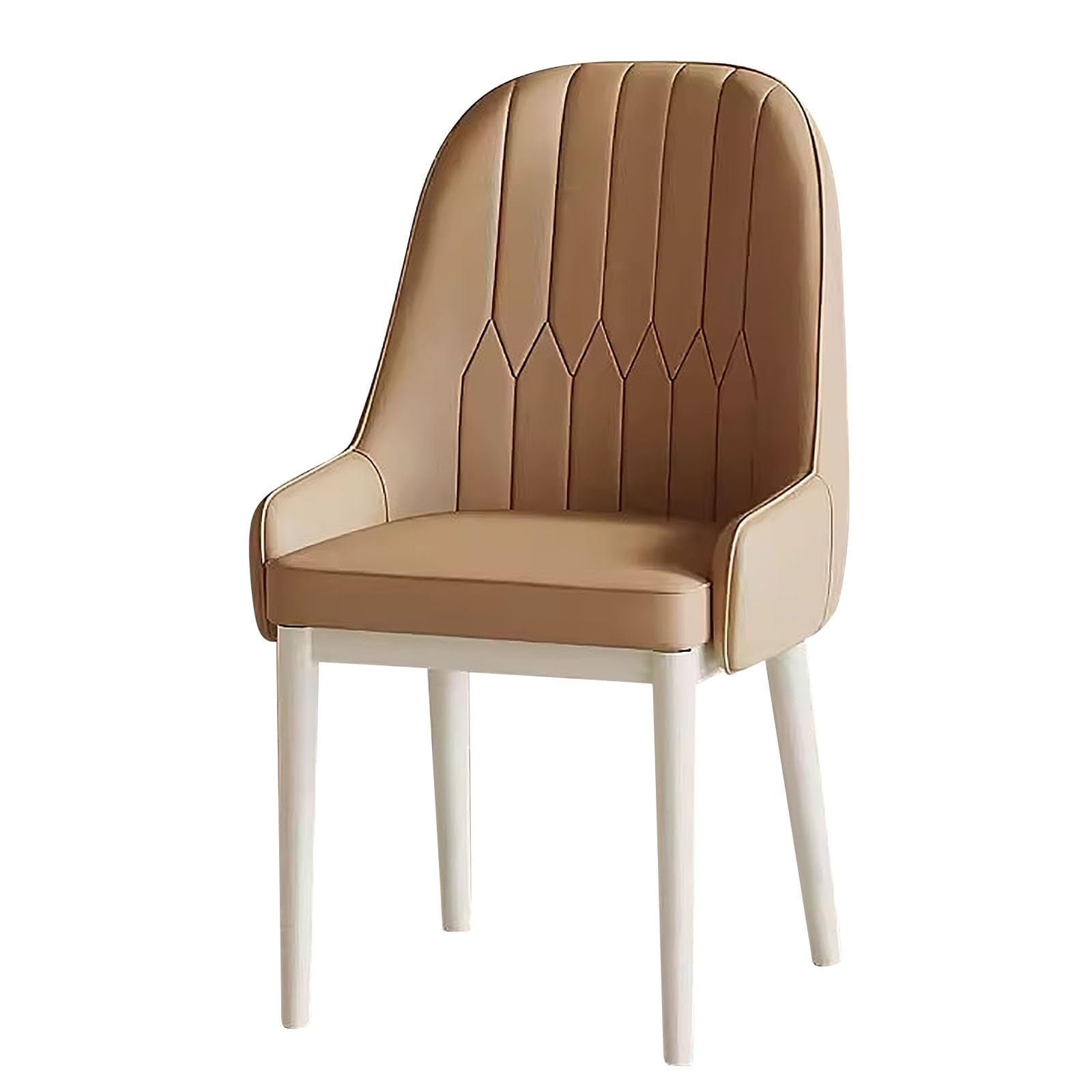 Chaises de salle à manger modernes en cuir marron pour un aménagement épuré