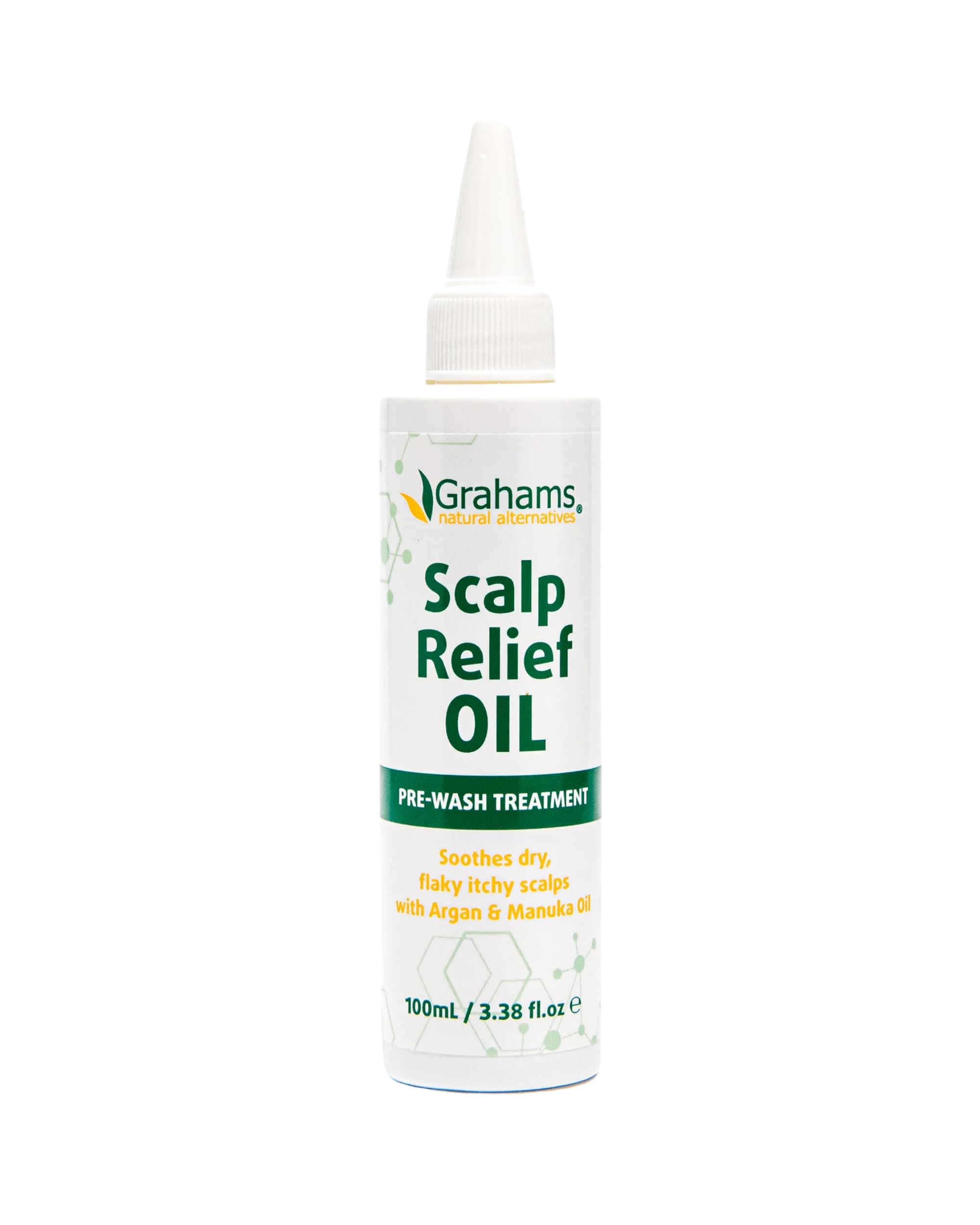 Grahams Natural Scalp Relief Oil, for Dry Itchy & Flaky Scalp Psoriasis, Seborrheic Dermatitis & Dandruff Treatment