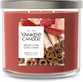3 Wick Candle Jar, Scented Candle with up to 40 Hours of Burn Time, Premium Plant Wax Blend for Consistent Long Lasting Scent from First to Last Burn, Sparkling Cinnamon