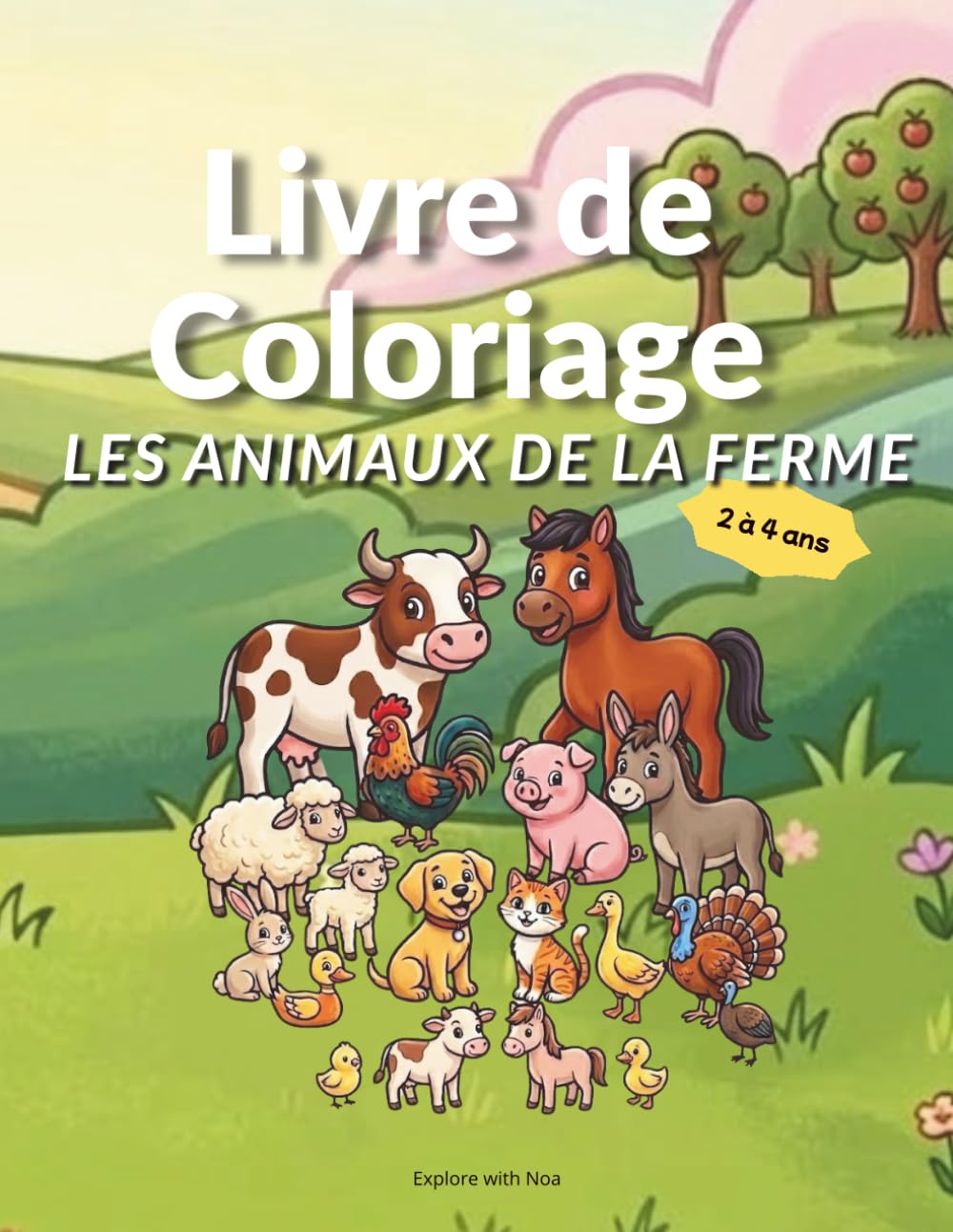 Livre de Coloriage : Les Animaux de la Ferme: 20 illustrations faciles