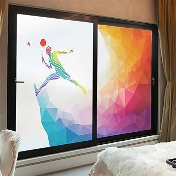 Amazon｜ホワイトオレンジ ガラス 窓 ドア 室内装飾 自宅や