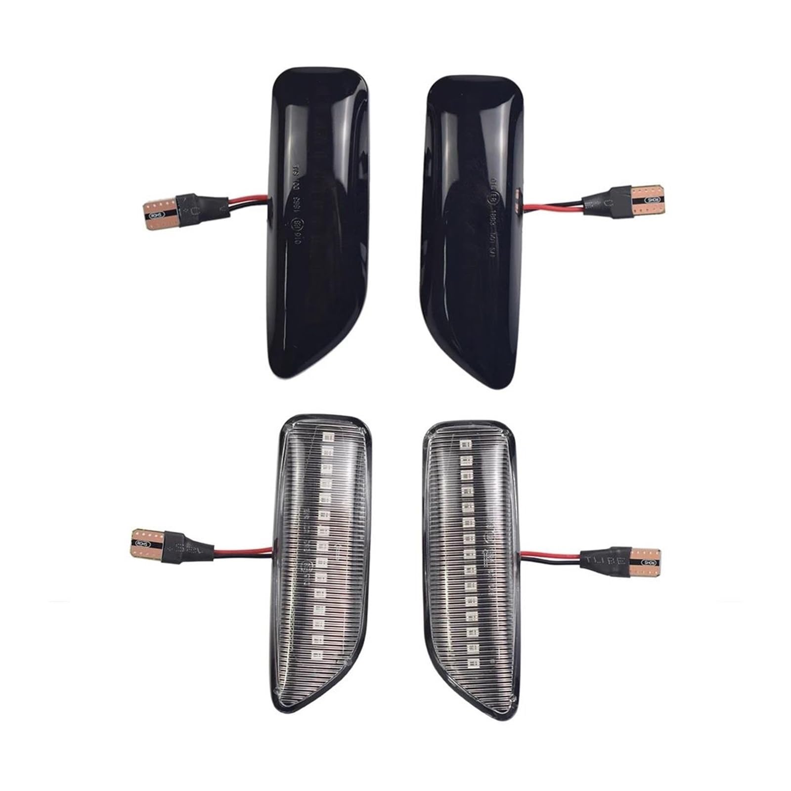 Generico Luci Segnalazione Per Volvo XC90 S80 XC70 V70 S60 2001 2002 2003 2004 2005-2009 Per Indicatori Direzione Dinamici Laterali Per Super Luminosi(Dynamic Smoked Black)
