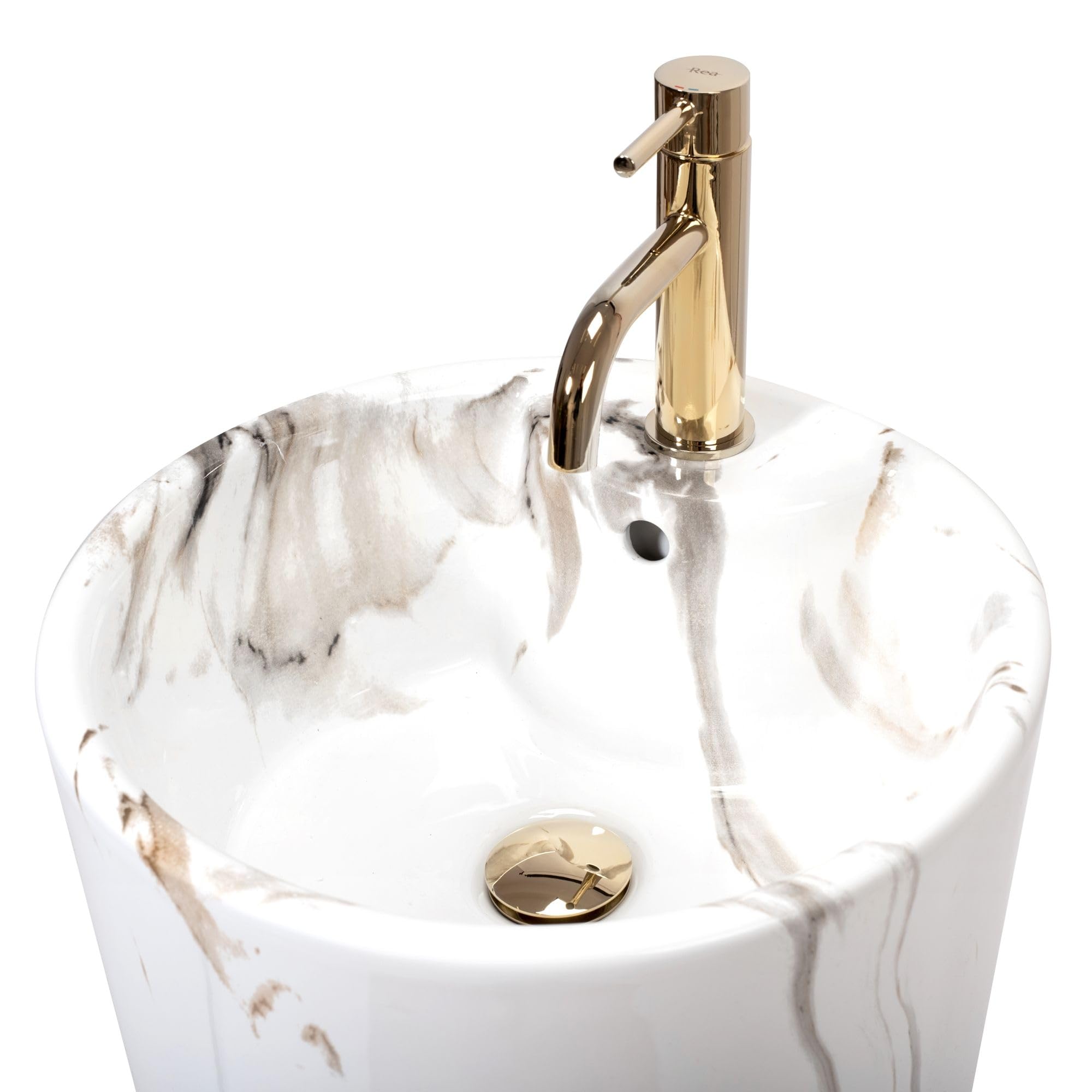 Lavabo De Pie Rea Blanka Marble Blanco