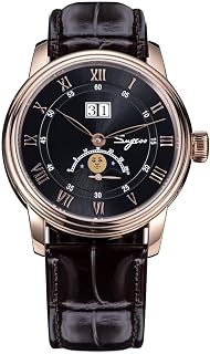 Sugess Relógio masculino mecânico automático Moonphase Movimento Gaivota ST2528 Relógios de pulso à prova d'água Big Date (Cor: 5), Cor 5