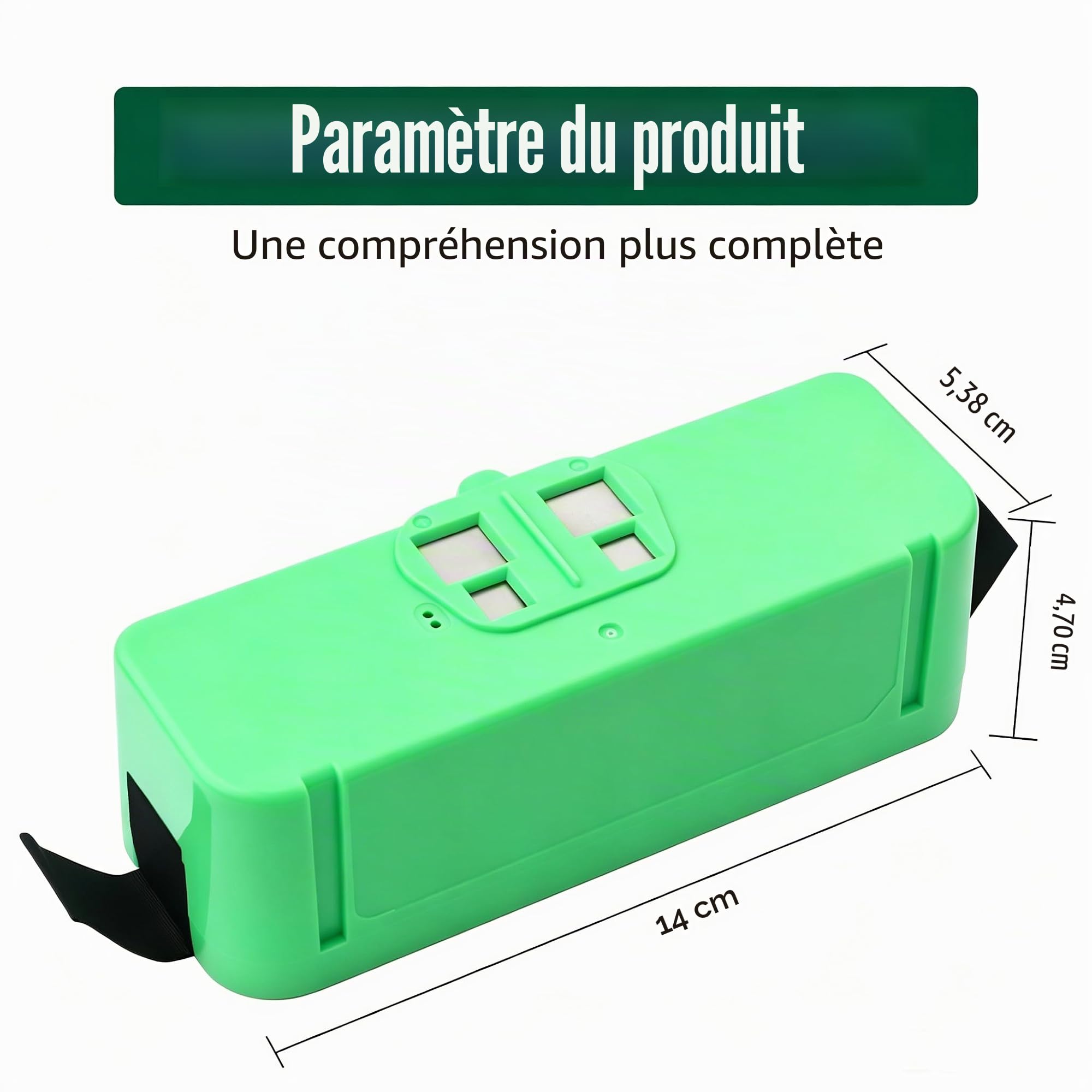 1800LI Batterie pour iRobot Roomba 500 580 595 600 700 800 900 610 670 680 | 671 675 677 685 690 691 695 696 760 761 770 780 790 860 870 871 880 890 895 960 965 966 980 Robot Vacuum Cleaners 1800mAh