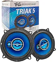 Par de Alto Falantes para Carro Triaxial Universal 5 Polegada 100W RMS 4 Ohms Azul Hurricane - AF10000191