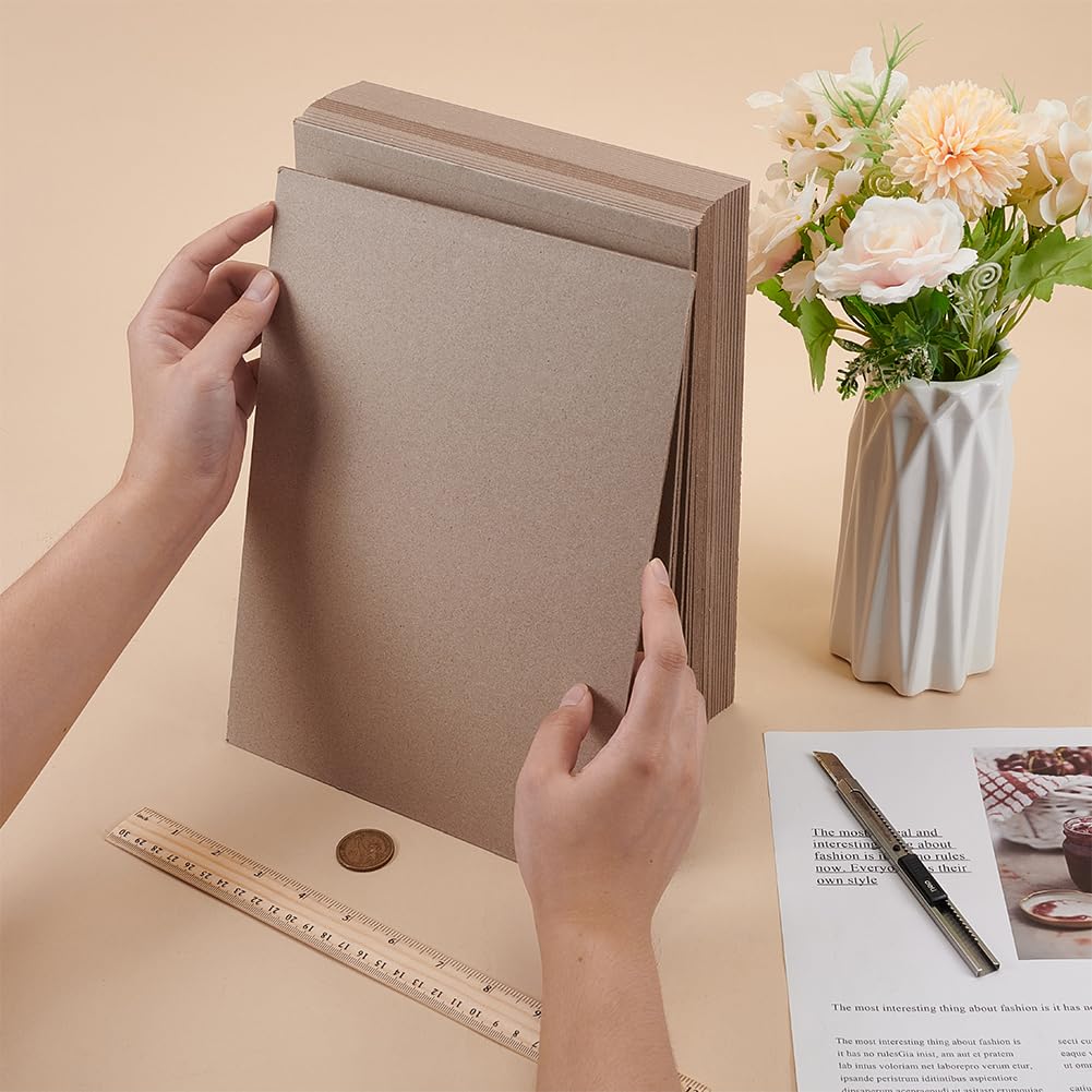 FINGERINSPIRE 24Pz Libro Board 80Pt 2mm Grigio Chiaro Binders Boards Spessore Binders Board Truciolare Rettangolo Kraft Papers Chip Boards Forniture di Rilegatura per Rilegatura del Libro (286X210mm)