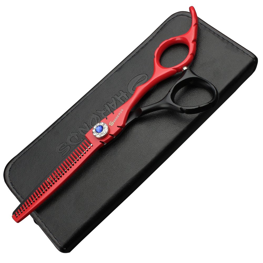 Tijeras profesionales de peluquería de 15,24 cm de 440C de corte y adelgazamiento de pelo (juego de tijeras)