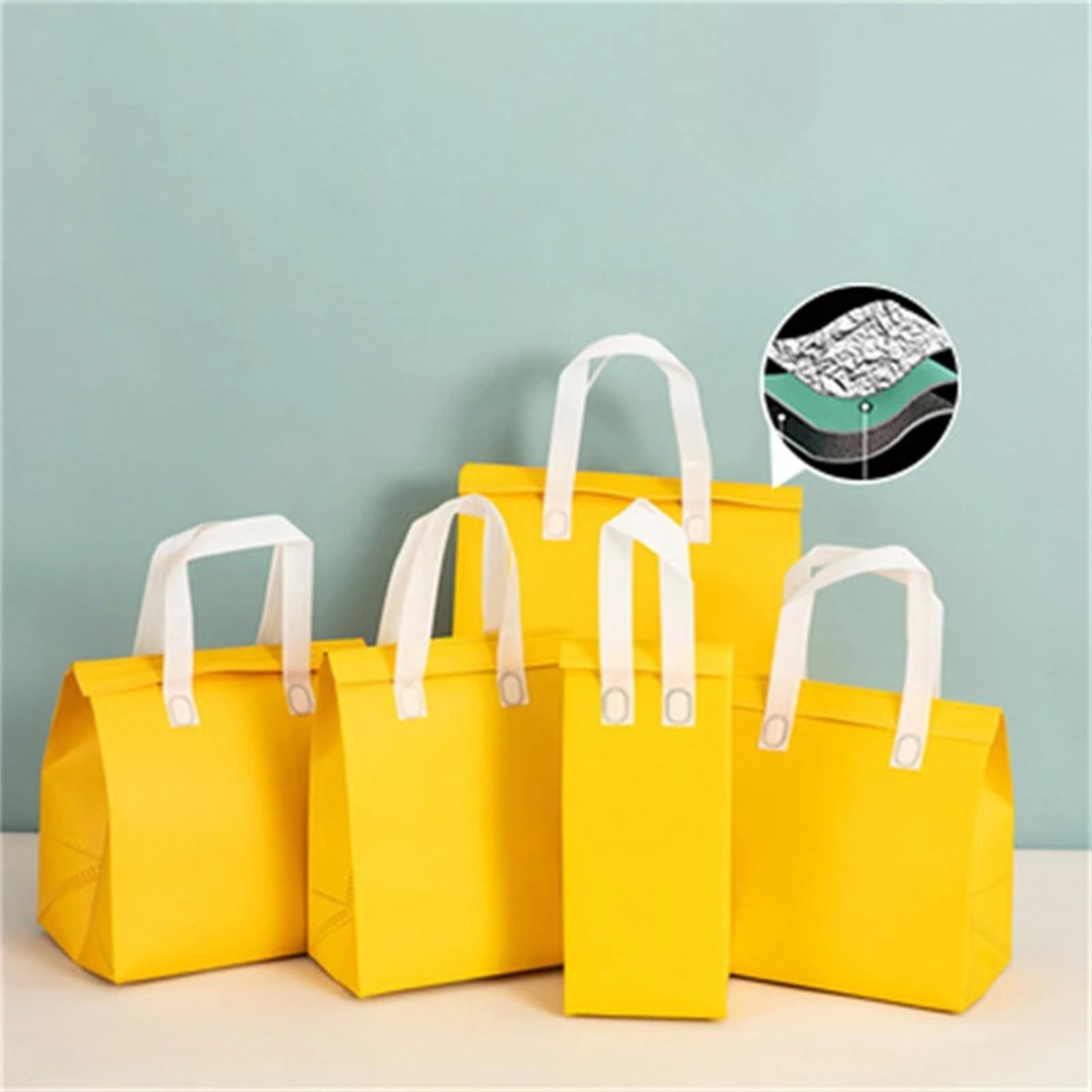 Bolsa IsotéRmica Para Comida 10 bolsas de tela no tejidas, bolsas de tela aislantes portátiles for alimentos, pasteles, bebidas, bolsas reutilizables for mantener el calor y el frío Termica Porta Alim
