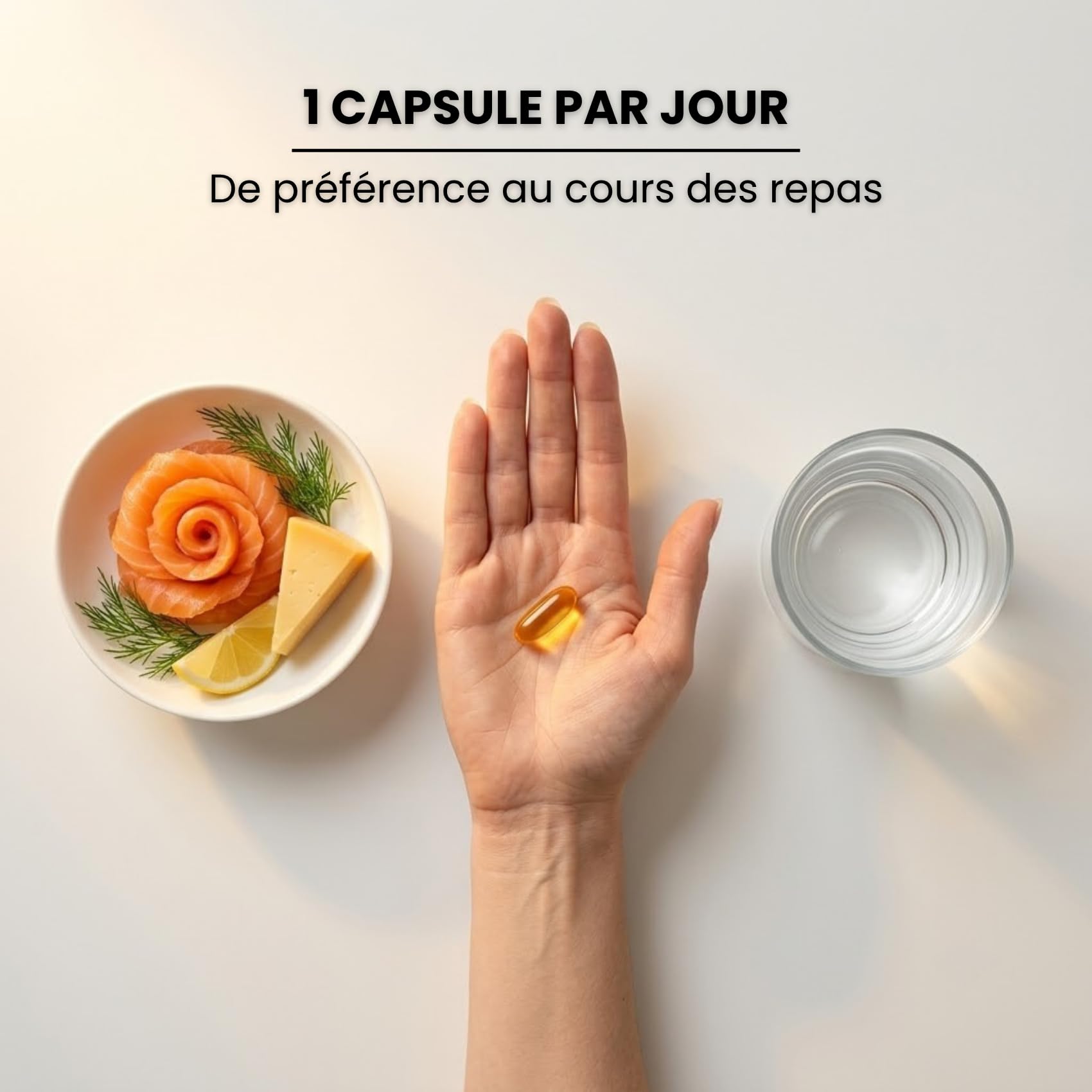 Omega 3 D3 K2 - Huile de Poisson 1000 mg - 80% d’Oméga 3 en triglycérides TG (EPA 400 mg + DHA 300 mg) + Vitamine D3 2000 UI et K2 MK-7 All-Trans 100 mcg - 90 capsules molles - 3 mois | Nutribiolite