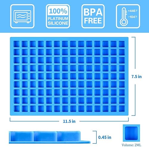 Miniatura 3 de Moldes cuadrados de silicona para dulces  Mini moldes de silicona para dulces duros chocolate gomitas caramelo ganache cubitos de hielo 2