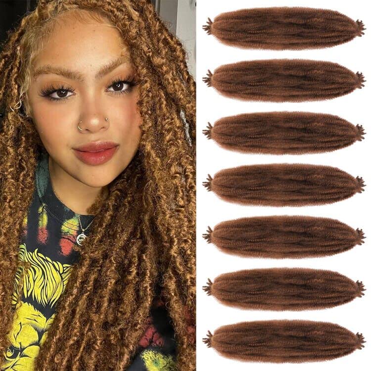 Buy PreFluffed Spring Twist Hair, PreStretched Marley Twist Braiding