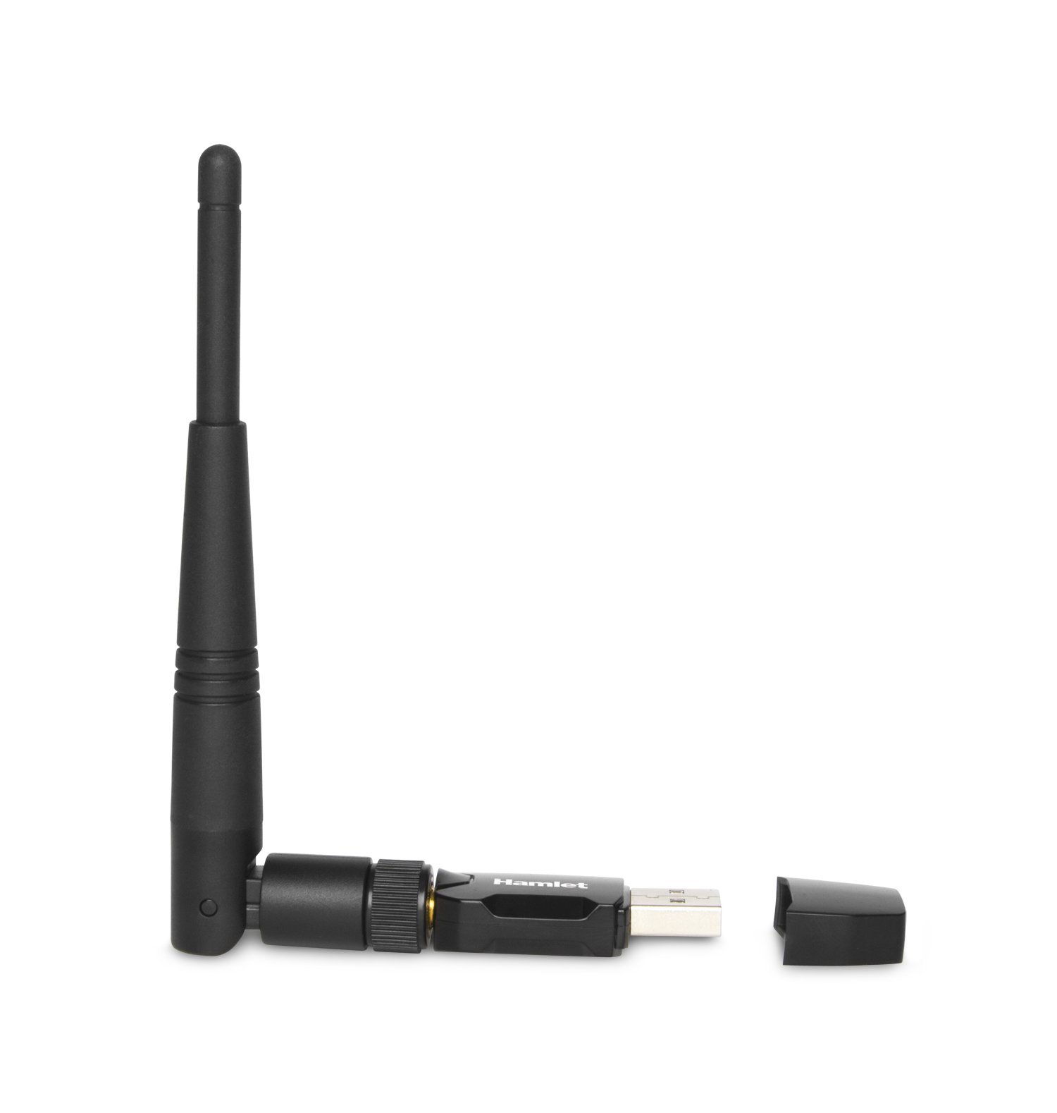 Hamlet HNW600ACU karta sieciowa WLAN 600 Mbit/s - karty sieciowe (bezprzewodowe, USB, WLAN, Wi-Fi 5 (802.11ac), 600 Mbit/s, czarny)