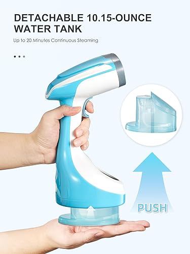 Miniatura 2 de Reemix Vaporizador para ropa, diseño de mano plegable, removedor de arrugas, 0.71 ozmin fuerte penetrante, calentamiento rápido de 25 sec, para el