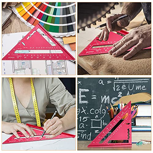 WENRERO 7 Pollici Rosso Righello Triangolare in