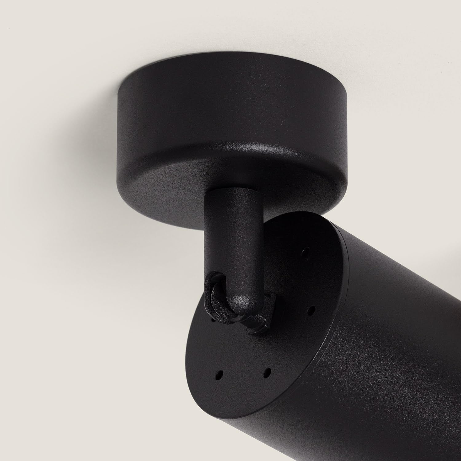 LEDKIA LIGHTING Foco Portalámparas Aluminio para Bombillas GU10 Cuarzo Negro GU10