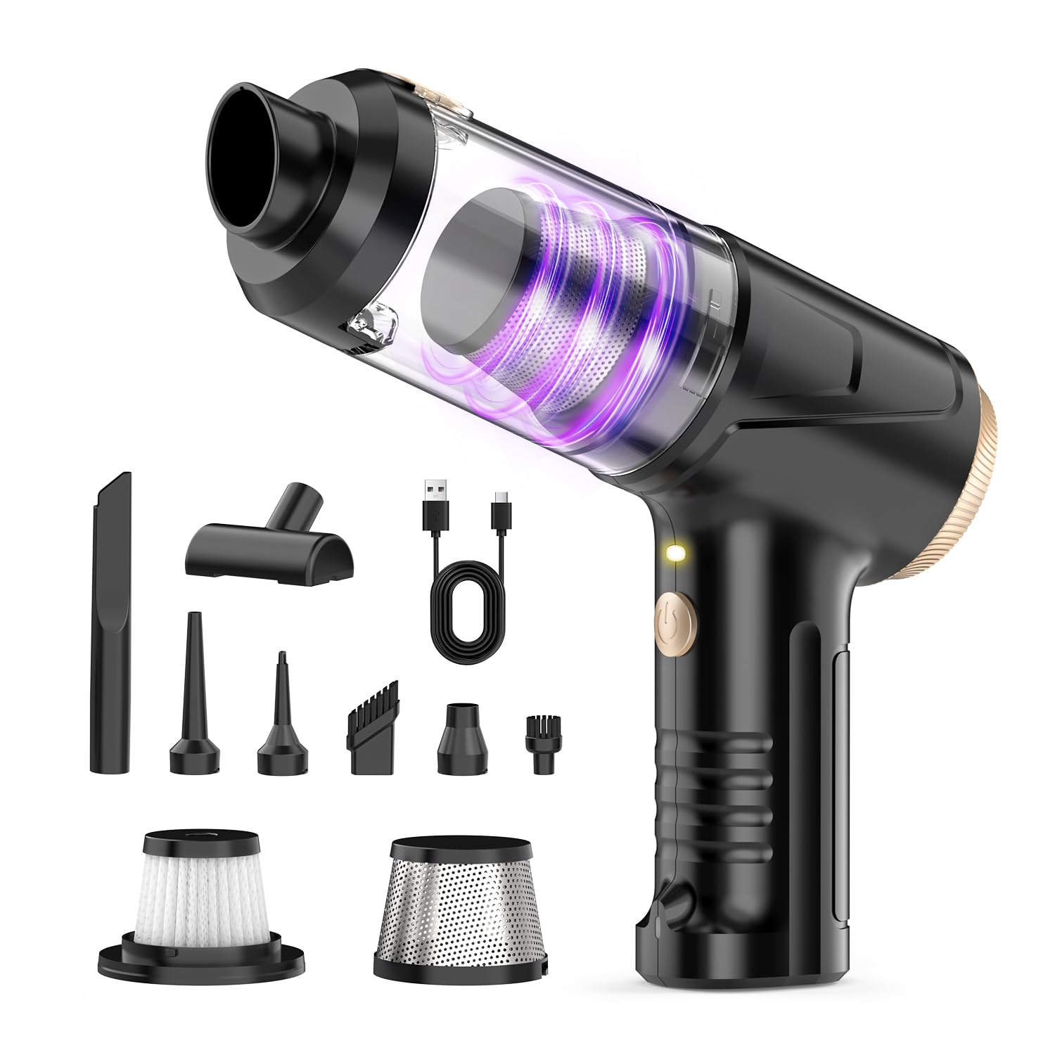 Amazon | ハンディクリーナー コードレス 35000Pa 多機能 【吹き飛ぶ