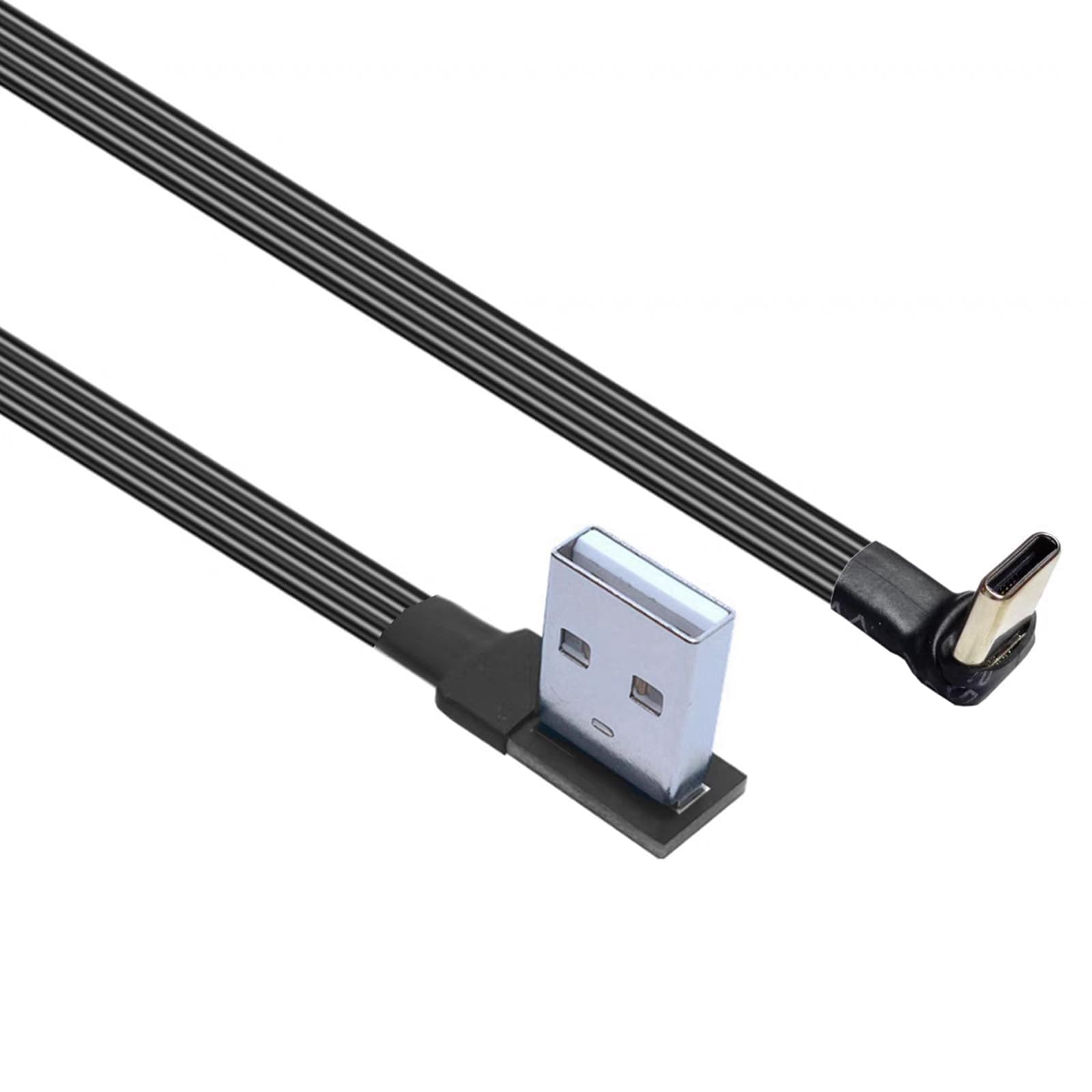 yanwuwa Up & Down Elbow USB C Type C to USB Left & Right Angled Data Charging Cable for Narrow Space 10W 480Mbps to Cable
