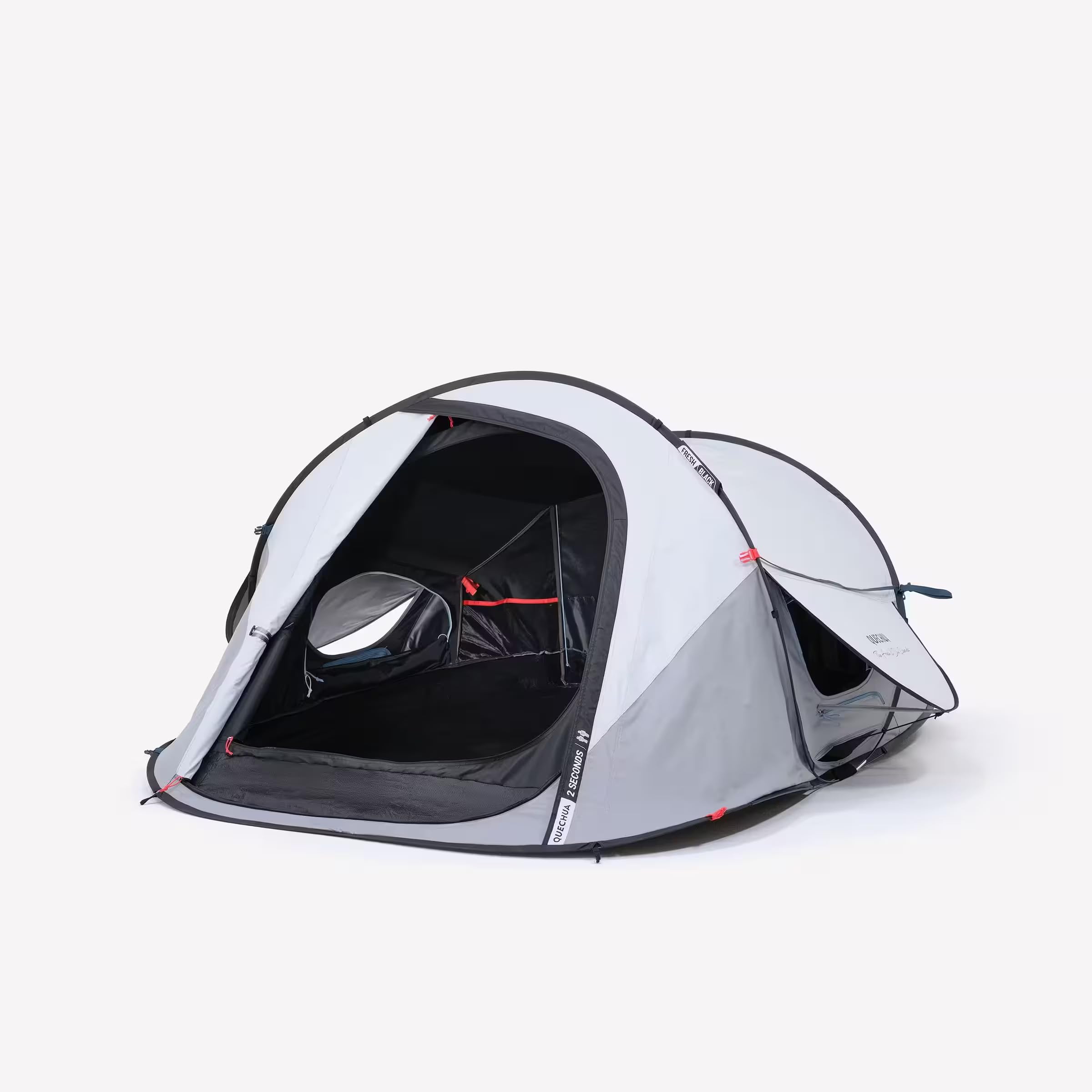 Quechua Tente de Camping - 2 Seconds - 2 Places - Fresh & Black