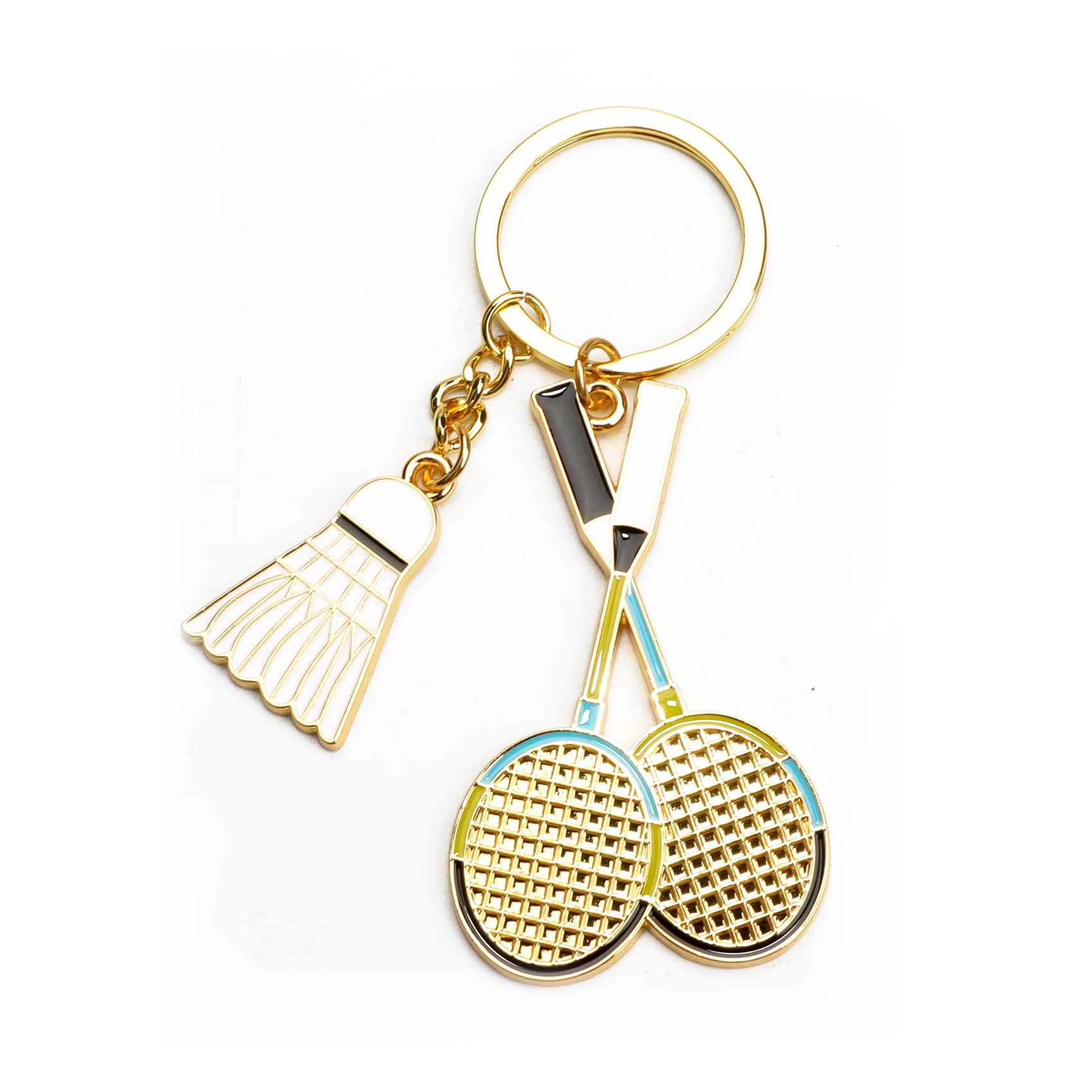 Tranbath Sport-Schlüsselanhänger Mit Mini Tischtennis Und Badminton Schläger, Tischtennis Geschenk, Fan-Schlüsselanhänger, Kleine Geschenke Für Kolleginnen