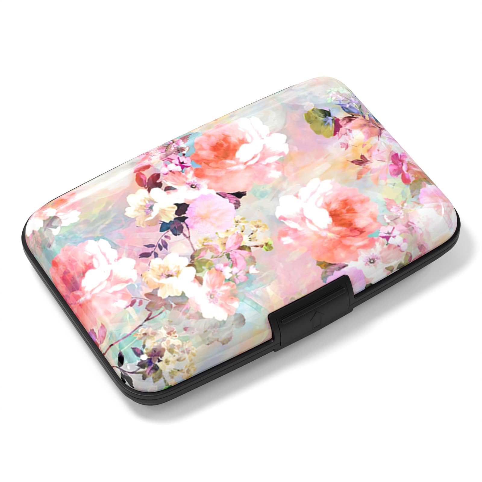 Rimilak Aluminuml Credit Card Holder Mini Credit Card Wallet RFID Blocking Slim Metal Hard Case for Women Men