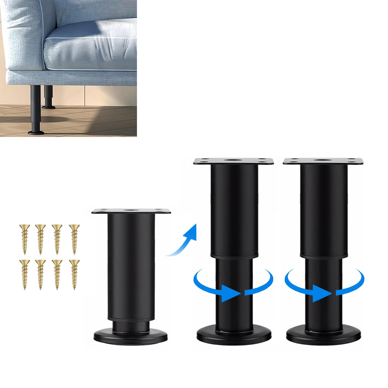 Amazon.co.jp: Nricrlus 家具脚 伸縮式 テーブル 脚 2個セット DIY 高 